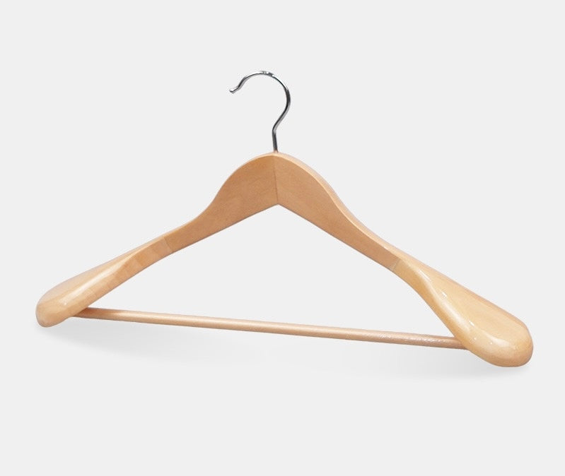 Premium Wooden Wide Shoulder Hangers – Available with Round or Flat Hook