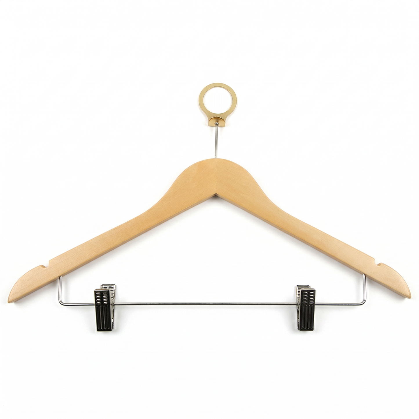 Anti-Theft Hanger with Metal Bar and Clips