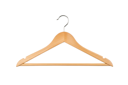 Standard Wooden Clothes Hanger with 360° Rotating Hook
