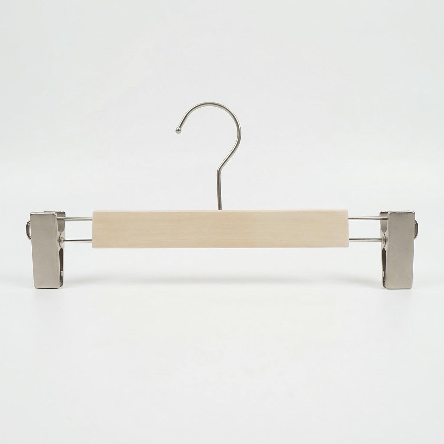 Adjustable Solid Wood Pants and Skirt Clip Hanger with 360° Rotating Hook