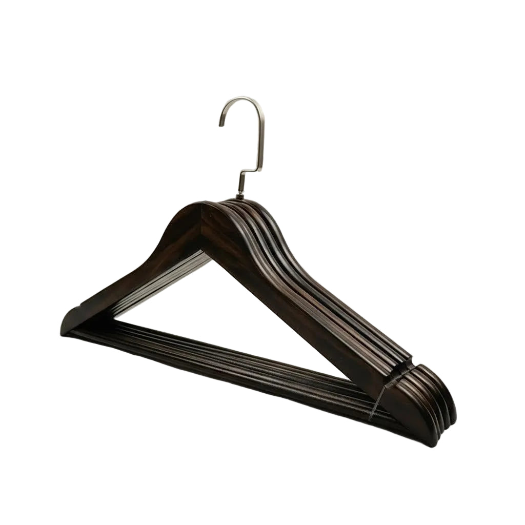 Standard Wooden Clothes Hanger with 360° Rotating Flat Hook